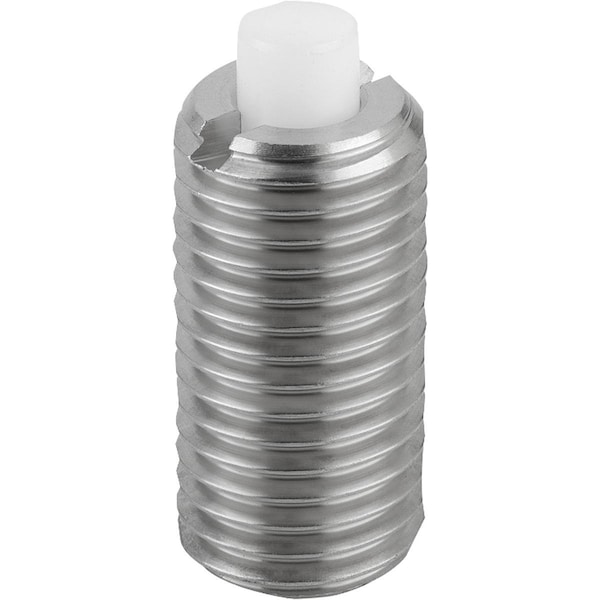 Spring Plunger Standard Spring Force D=M05 L=18 Stainless Steel, Flat, Comp:Pin Pom, Pu=10